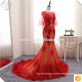 Aliexpress Chic lange Zug neuesten Luxus Hochzeitskleid Designs Red Mermaid Brautkleid 2017